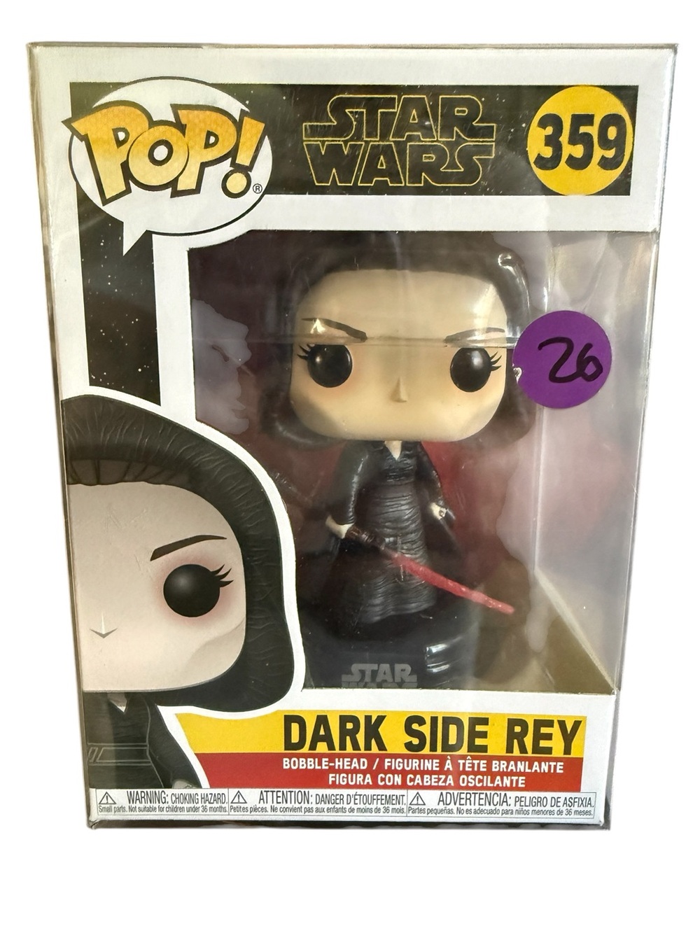FUNKO POP-STAR WARS Dark side Rey never opened from Witch’s estate sale#359/2019